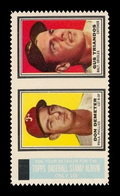 1962 Topps Набор Панелей Марок-Break Дон Деметр / Гас Триандос *GMCARDS* - Изображение 1 из 2