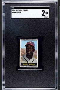 1964 Bazooka Stamps Hank Aaron SGC 2 - Picture 1 of 2