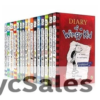 Jeff Kinney Diary of a Wimpy Kid 1-16 Set - Image 1 of 3