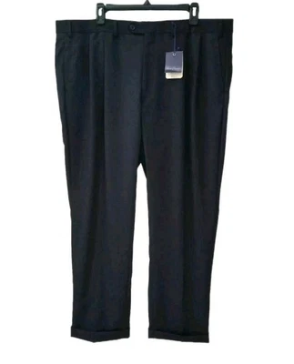 Новый Alan Flusser мужской шерсти смесь платье брюки размер 42 x 30 уголь серый с манжетами новый с Ярлыками - Изображение 1 из 4