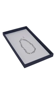 SSWBasics Large - Slate Blue Faux Suede Jewelry Tray - Picture 1 of 1