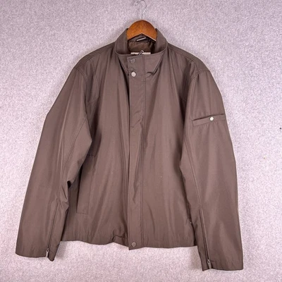 Calvin Klein Windbreaker Jacket Men Medium Brown Water Resistant Travel Classic - Image 1 of 4