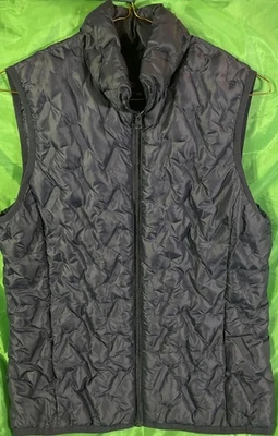 Tangerine Puffer Jacket Vest Sm Navy Bo Lightweight Packable Zip Pockets Quilted - Image 1 of 4