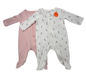 Carter's Just One You Baby Girls Size 3 Months Long Sleeve Footed Pajama Set 2pc - Picture 1 of 11
