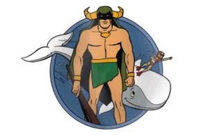 HB SUPER HEROES PROMO PRINT MIGHTY MIGHTOR & MOBY DICK - Picture 1 of 1