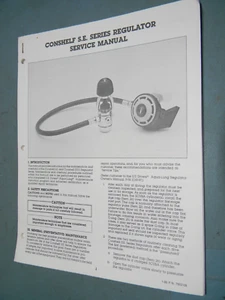 1986 US Divers Conshelf SE Series Regulator Service Manual Scuba Vintage - Imagen 1 de 5