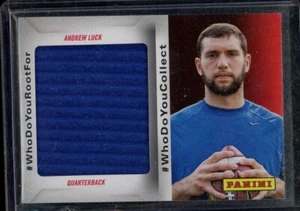 2014 Panini Father's Day Andrew Luck JUMBO PLAYER WORN Jersey Patch Relic SP SSP - Picture 1 of 1