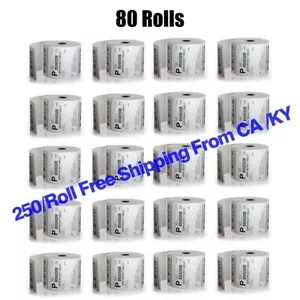 80 rollos 4x6 etiquetas de envío térmico directo 250 por rollo para Zebra Eltron LP2844 - Imagen 1 de 4
