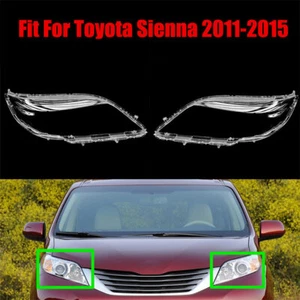 Left+Right Side Headlight Headlamp Clear Lens Cover For Toyota Sienna 2011-2015 - Bild 1 von 6