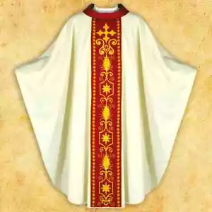 Casulla bordada "Sacro" rojo - Imagen 1 de 2
