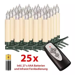 LED Weihnachtskerzen Christbaumkerzen Lichterkette Weihnachtsbaum kabellos Kerze - Bild 1 von 6