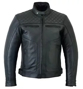 Leather Motorbike Motorcycle Jacket Touring With Genuine CE Biker Armour Thermal - Picture 1 of 4