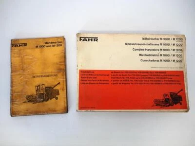 Deutz Fahr M1000 M1200 Mähdrescher Betriebsanleitung Ersatzteilliste 1970/78 - Bild 1 von 4