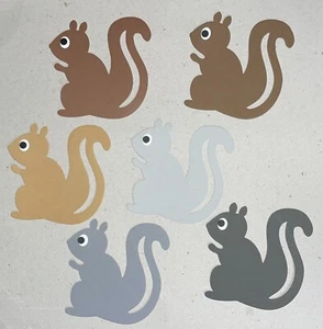 ️5 tarjetas de ardillas adornos troquelados de papel 🙂 - Imagen 1 de 5