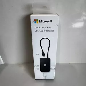 Microsoft Surface USB-C Travel Hub Black with USB-A, USB-C, VGA, Ethernet, HDMI - Picture 1 of 4