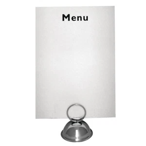 Menu Card Holder Ring Dome St/St - 60mm - Picture 1 of 2