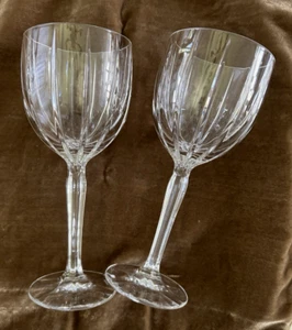 Waterford / Marquis "Omega" ~ Set of 2 ~ 5-3/4"White Wine Goblets ~ Signed ~ EUC - Picture 1 of 8