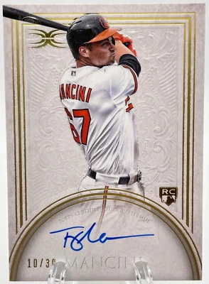 TREY MANCINI 2017 TOPPS DEFINITIVE AUTOGRAPH ROOKIE RC AUTO # /30 ORIOLES ASTROS - Image 1 of 3