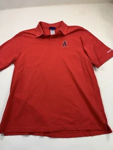 Reebok Shirt Mens Medium Short Sleeve Polo Los Angeles Angels - Picture 1 of 12