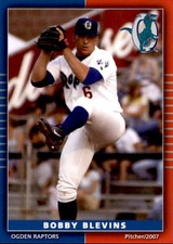 2007 Ogden Raptors Grandstand #2 Bobby Blevins Briarcliff New York Baseball Card