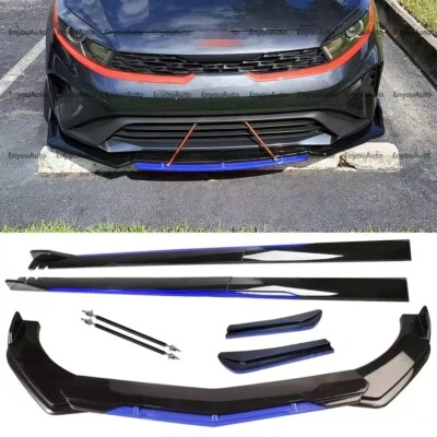 For Kia Optima Black Blue Front Bumper Lip 86" Side Skirt Rear Bumper Lip Foto 1 de 4