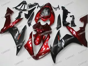 For YZF R1 2004-2006 Matellic Red Black ABS Injection Mold Bodywork Fairing Kit - Bild 1 von 9