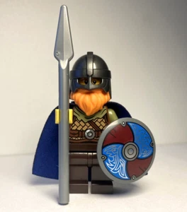 *NEW* LEGO Viking Warrior Knight Minifigure Custom CMF Orange Beard - Picture 1 of 3