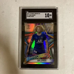 2021-22 Topps Chrome UCL Soccer Future Stars Xavi Simons Refractor SGC 10 GEM - Picture 1 of 4
