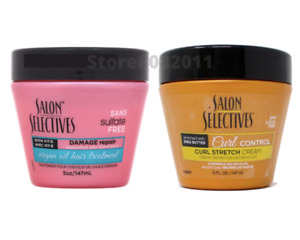 Salon Selectives Curl Control Stretch Cream and Damage Repair 5 oz (Pack of 2)