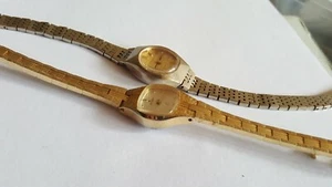 VINTAGE woman lot LADY watch Dugena quartz & Anker gold plated/color check it ! - Picture 1 of 11