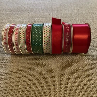 10pc Christmas holiday ribbon bundle - Image 1 of 4