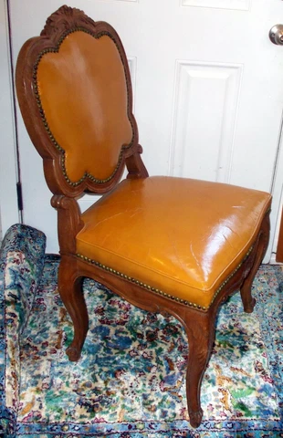 Antique French Venetian CHAIR ROCOCO SHELLS Louis XVl  Cabriole Curved Legs Cover