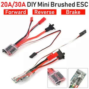 20A 30A Brushed Mini ESC Speed Controller w/Brake for 1/16 1/18 1/24 RC Car Boat - Picture 1 of 19