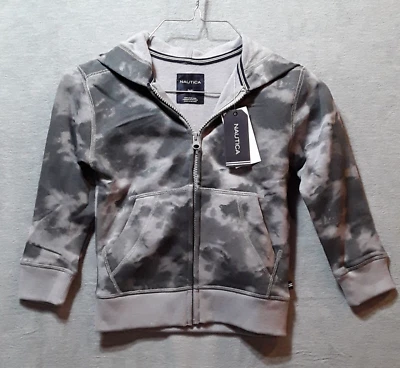 Nautica Boys Hoodies Gray Small 4 zipper Fleece Camo Girls - Image 1 of 4