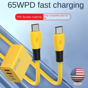 65W Fast Charging Double USB-C QC3.0 PD Wall Charger Power Adapter For Phone - Picture 1 of 17