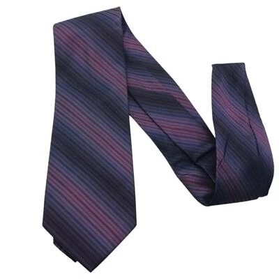 Structure Neckwear Purple Black Business Stripes 60" - Image 1 of 4