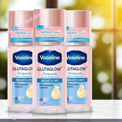 Vaseline GlutaGlow Ampoule Serum Deodorant Bright & Dry Roll-On  : 45ml pack 3 - Image 1 of 3