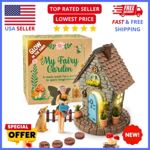 Solar Fairy Garden Kit – Light‑Up Fairy House with Mini Outdoor Accessories - Picture 1 of 9