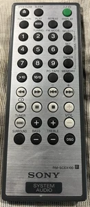 Sistema estéreo de control remoto Sony RM-SCEX100 audio raro OEM plateado de colección probado - Imagen 1 de 2