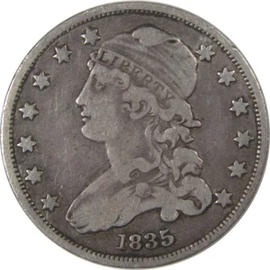 1835 Capped Bust Quarter VF Very Fine Silver 25c Coin SKU:I17939 - Picture 1 of 4