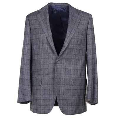Belvest Regular-Fit Gray and Black Woven Check Wool Suit 44R (Eu 54) NWT - Image 1 of 4