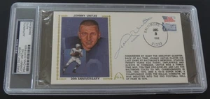 JOHNNY UNITAS AUTOGRAPHED / SIGNED CACHET COLTS GOLDEN ARM HOF PSA/DNA - Picture 1 of 1