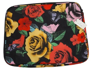 VERA BRADLEY Lighten Up 便携式电脑 托架 外壳 内胆包 软垫 蝴蝶 哈瓦那 玫瑰 — 第 1/4 张图片