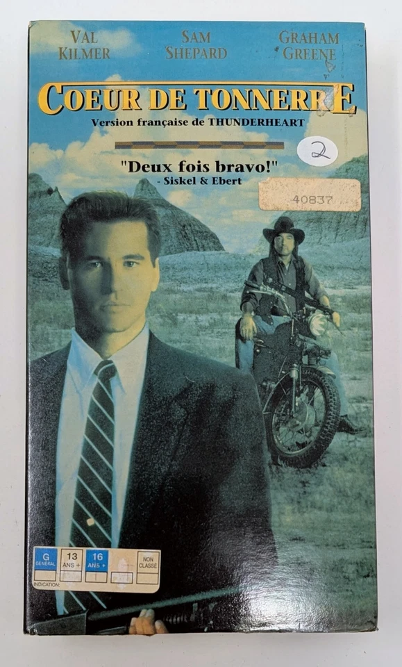 Coeur de Tonnerre VHS (1992) - NTSC - French - Good (Tested) - Image 1 of 4