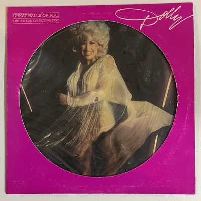 Vintage Dolly Parton “Great Balls Of Fire” Limited Edition Picture Disc Vinyl LP - Image 1 of 4