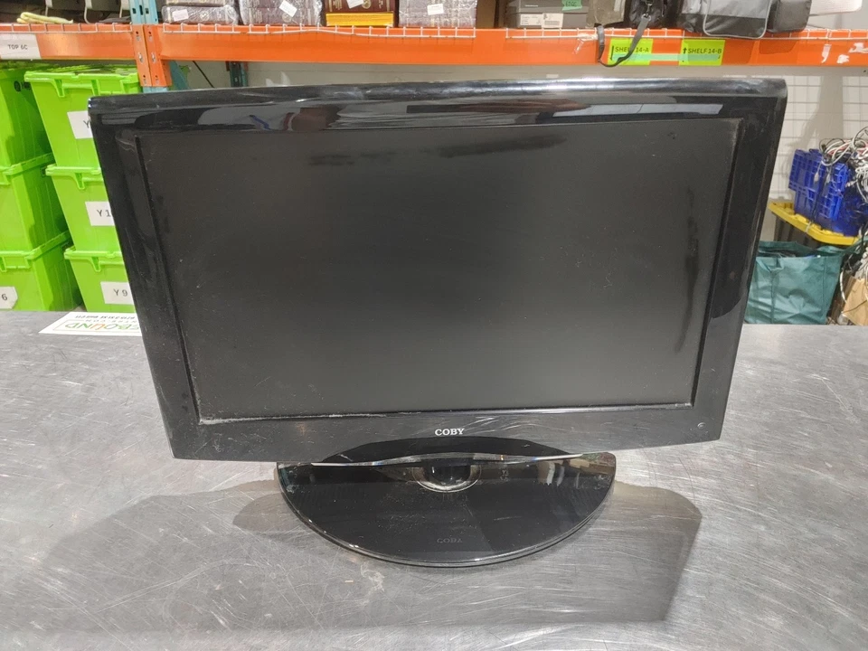 Good Condition Coby 19inch TFT LCD TV w/ DVD Player Model TFDVD1995 Black Works - Image 1 of 4