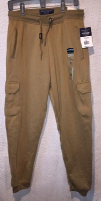MEN'S SIZE XL ARCHITECT JEAN CO TAN FLEECE CARGO JOGGER PANTS NEW WITH TAGS $40 - Image 1 of 4