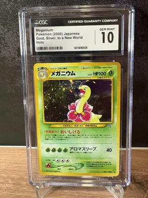 1999 Pokemon Meganium Neo Genesis Japanese #154 - Holo - CGC 10 Card - Image 1 of 2