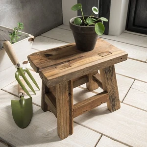 Deko-Hocker 30x25cm Sitzhocker Massivholz Teak massiv NEU OVP!!! - Bild 1 von 1