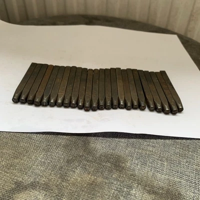 Antique Original old steel letter Stamps Punch - rare - carpentry / engineering  - Image 1 of 4